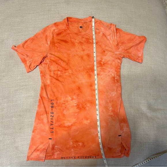 Men’s Lululemon Orange Always Agile Short-Sleeve Shirt - Picture 14 of 14